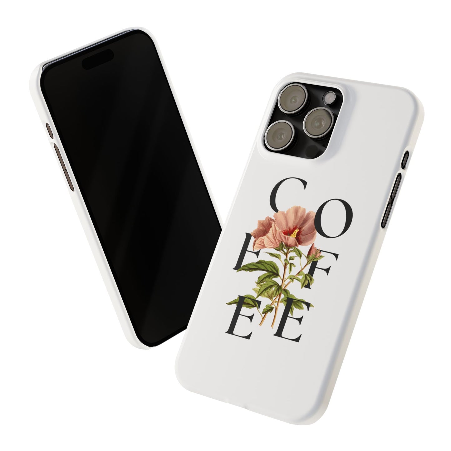 Coffee Florals Slim Phone Case