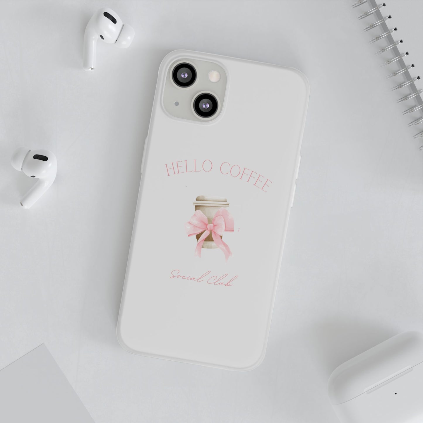 Hello Coffee Bows Flexi Case