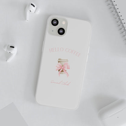 Hello Coffee Bows Flexi Case