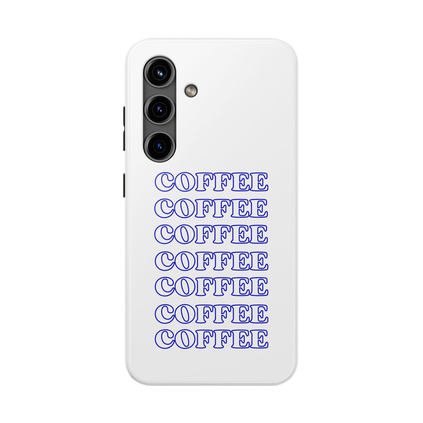 Coffee Repeating Blue Tough Phone Case