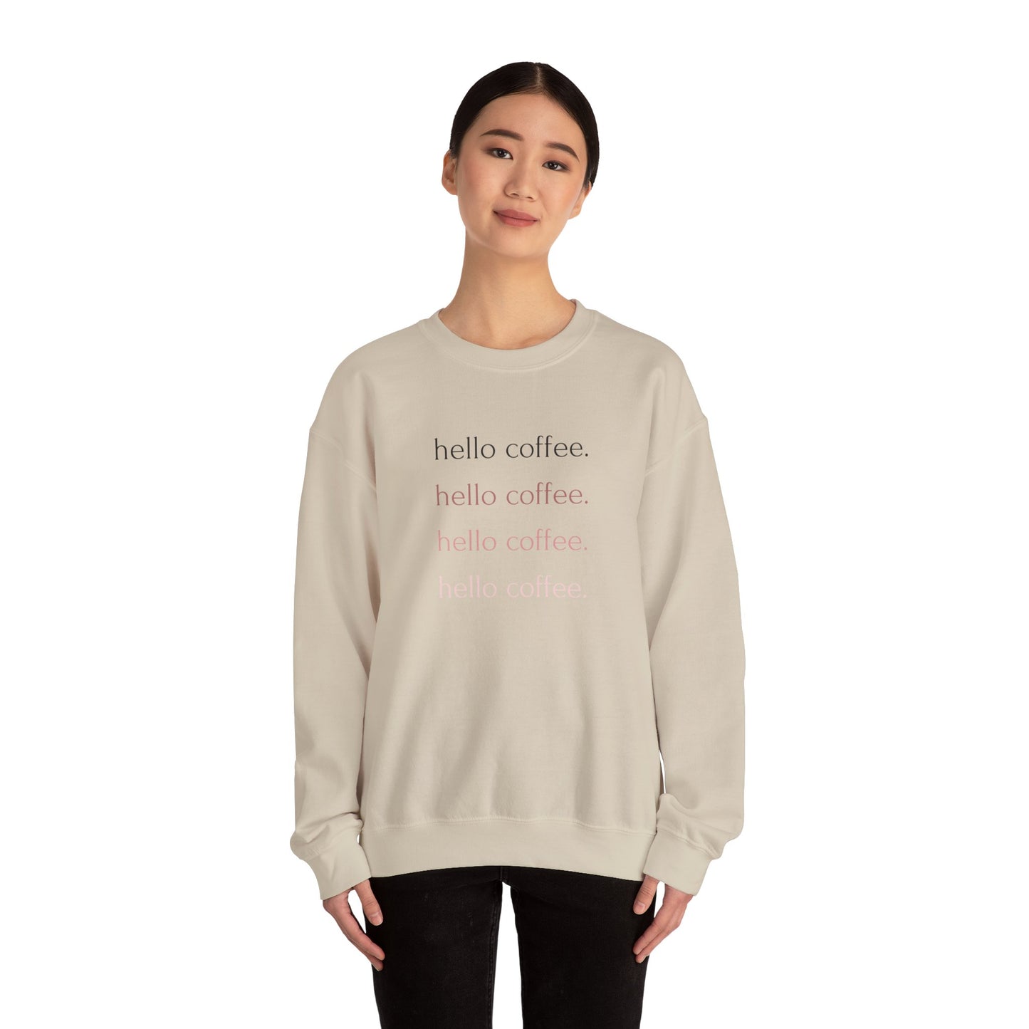 Hello Coffee Repeating Crewneck