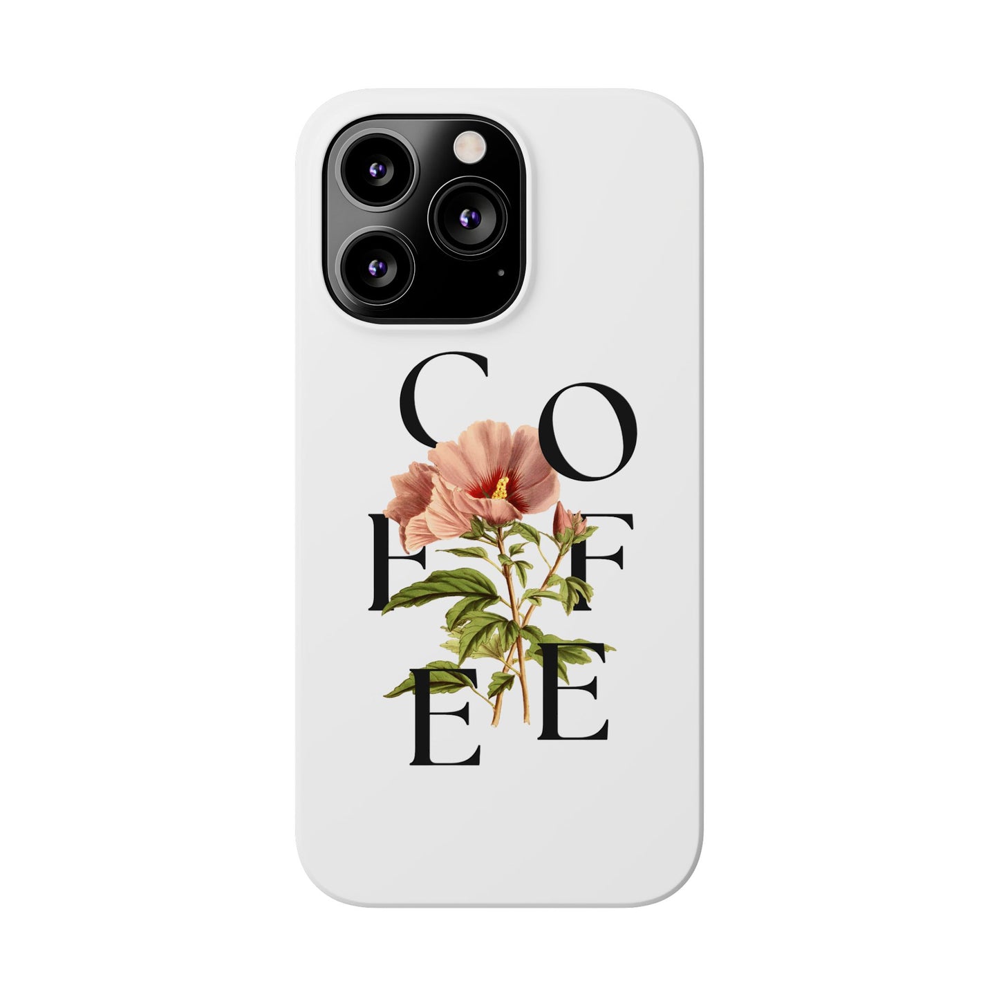 Coffee Florals Slim Phone Case