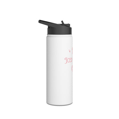 Iced Coffee Club Stainless Steel Water Bottle, Standard Lid