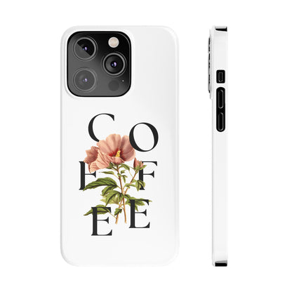 Coffee Florals Slim Phone Case