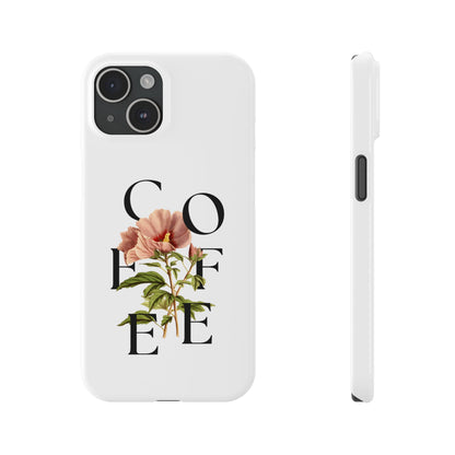 Coffee Florals Slim Phone Case