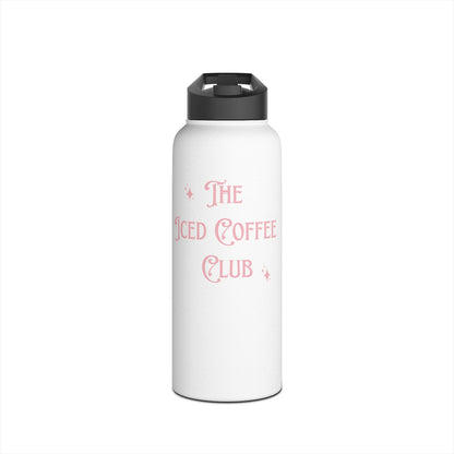 Iced Coffee Club Stainless Steel Water Bottle, Standard Lid