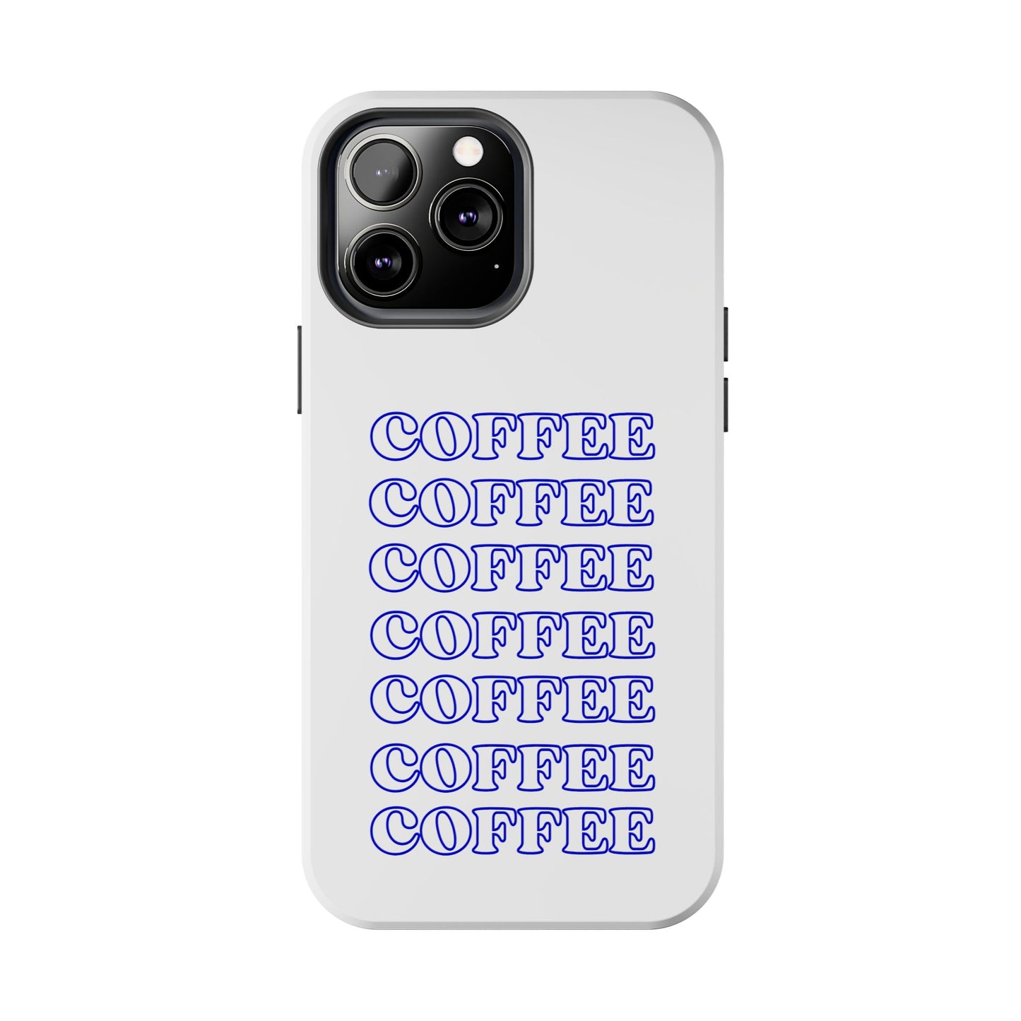 Coffee Repeating Blue Tough Phone Case