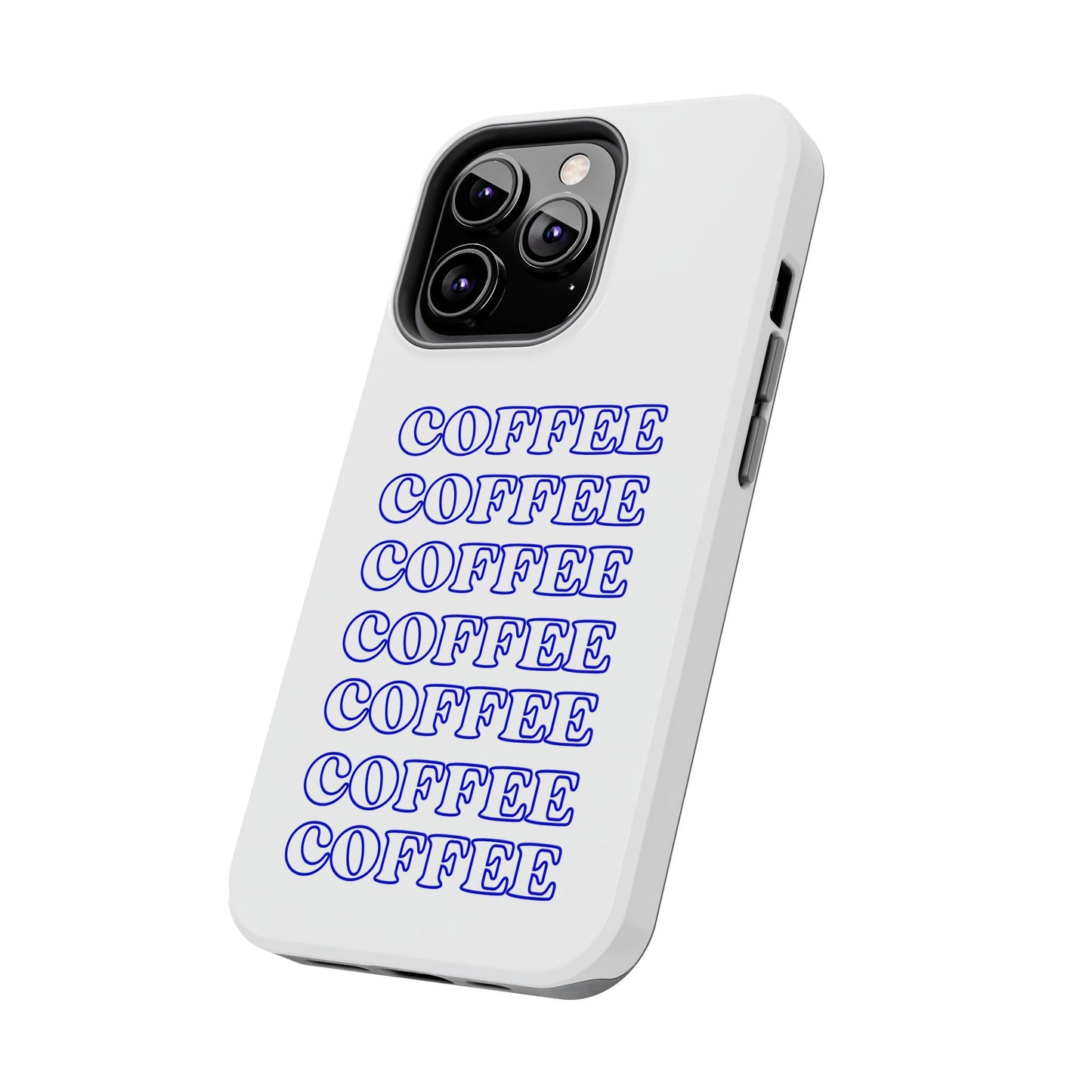 Coffee Repeating Blue Tough Phone Case