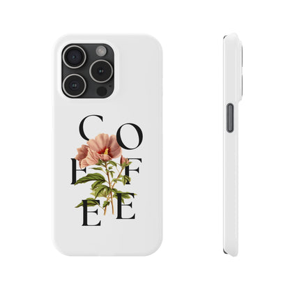 Coffee Florals Slim Phone Case