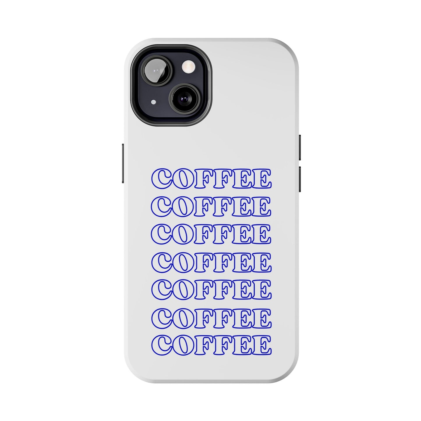 Coffee Repeating Blue Tough Phone Case