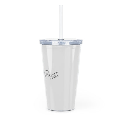 Coffee Girly Plastic Tumbler w/ Straw