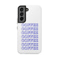 Coffee Repeating Blue Tough Phone Case