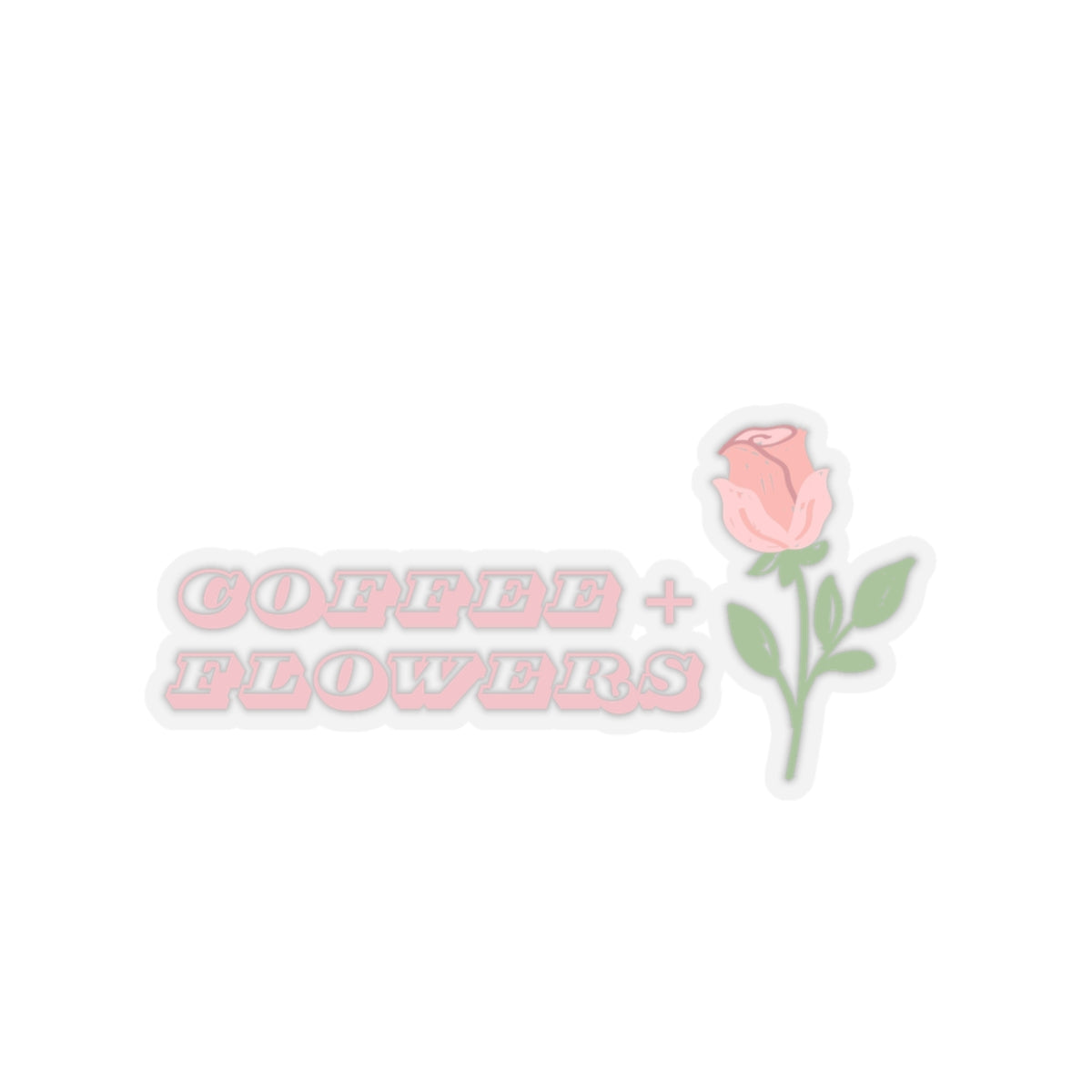 Coffee & Flowers Sticker