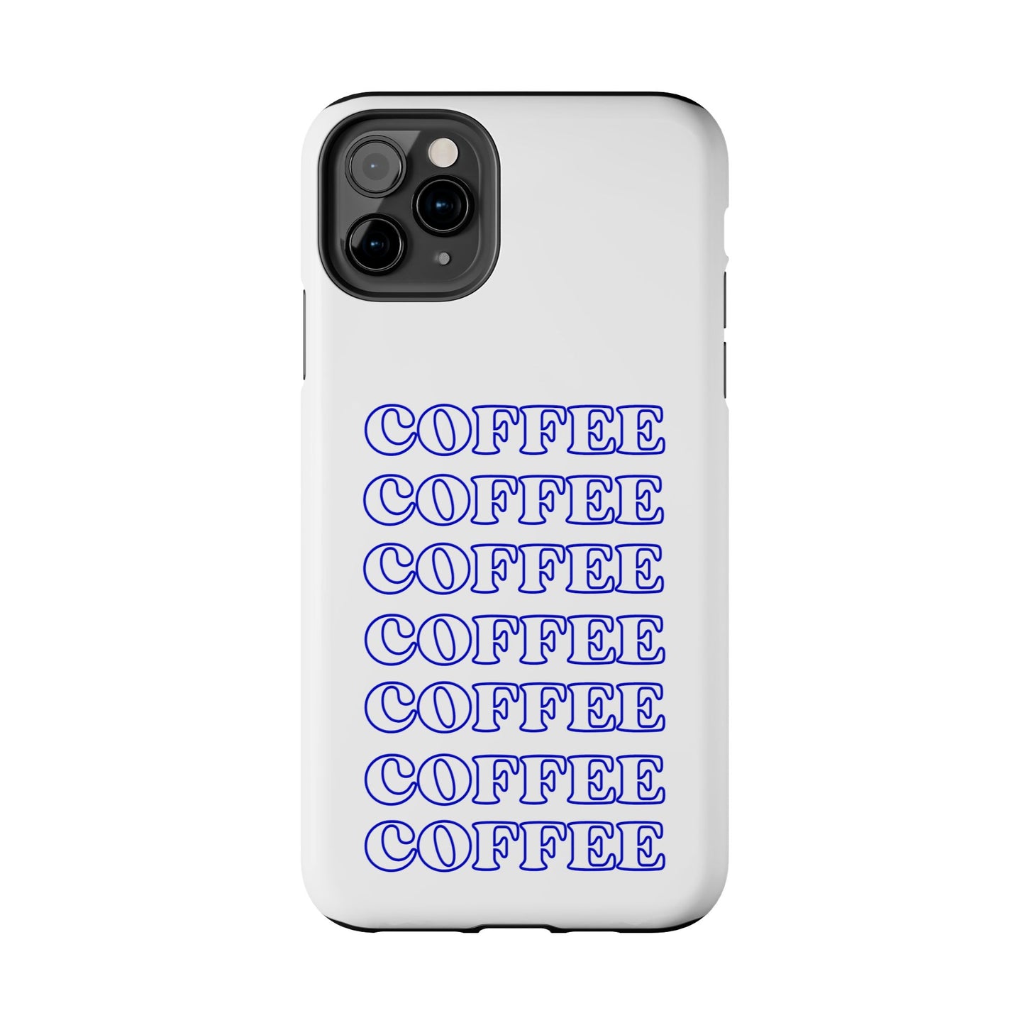 Coffee Repeating Blue Tough Phone Case