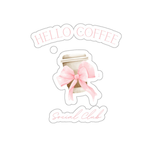 Hello Coffee Social Club Sticker