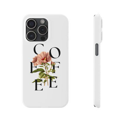 Coffee Florals Slim Phone Case