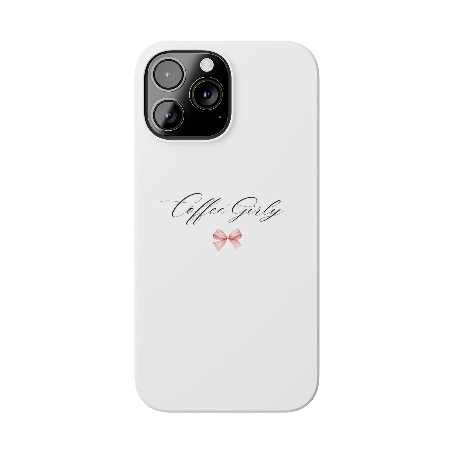 Coffee Girl Bow Slim Phone Case