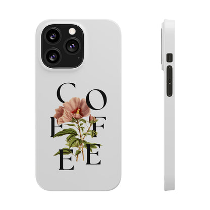 Coffee Florals Slim Phone Case