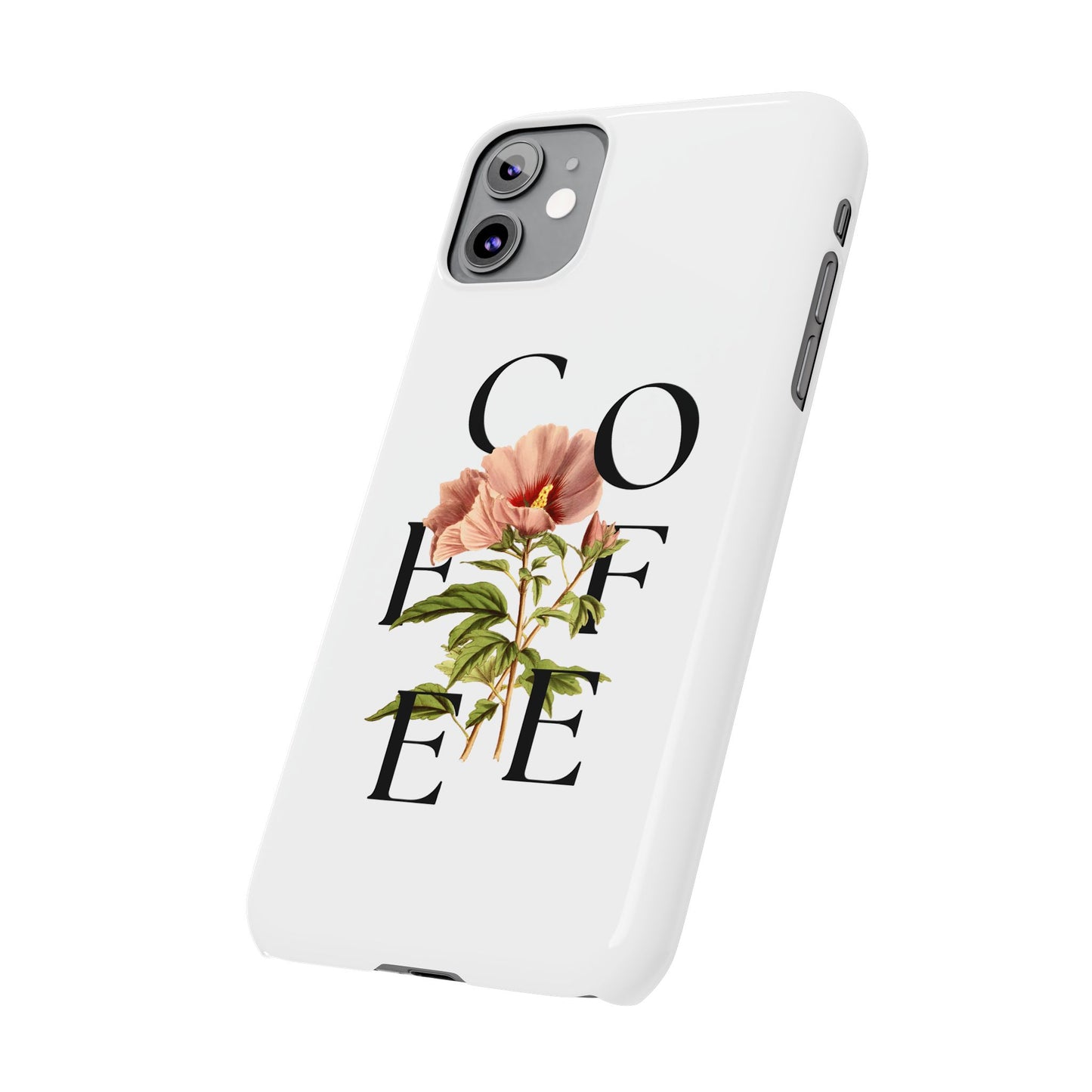 Coffee Florals Slim Phone Case