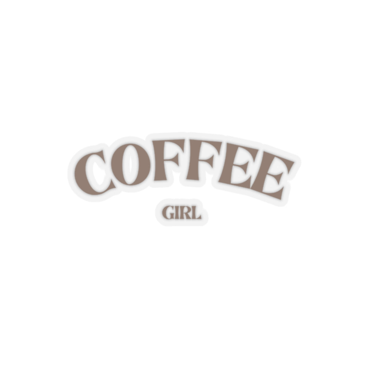 Coffee Girl Brown Sticker