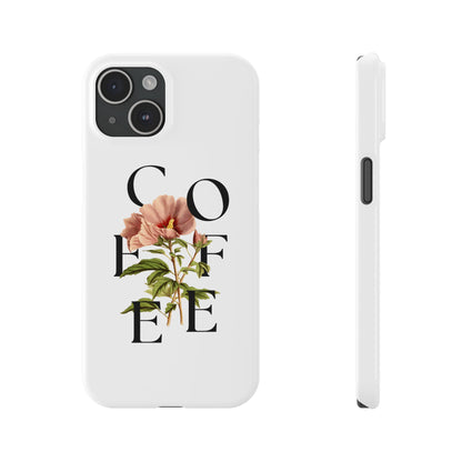 Coffee Florals Slim Phone Case