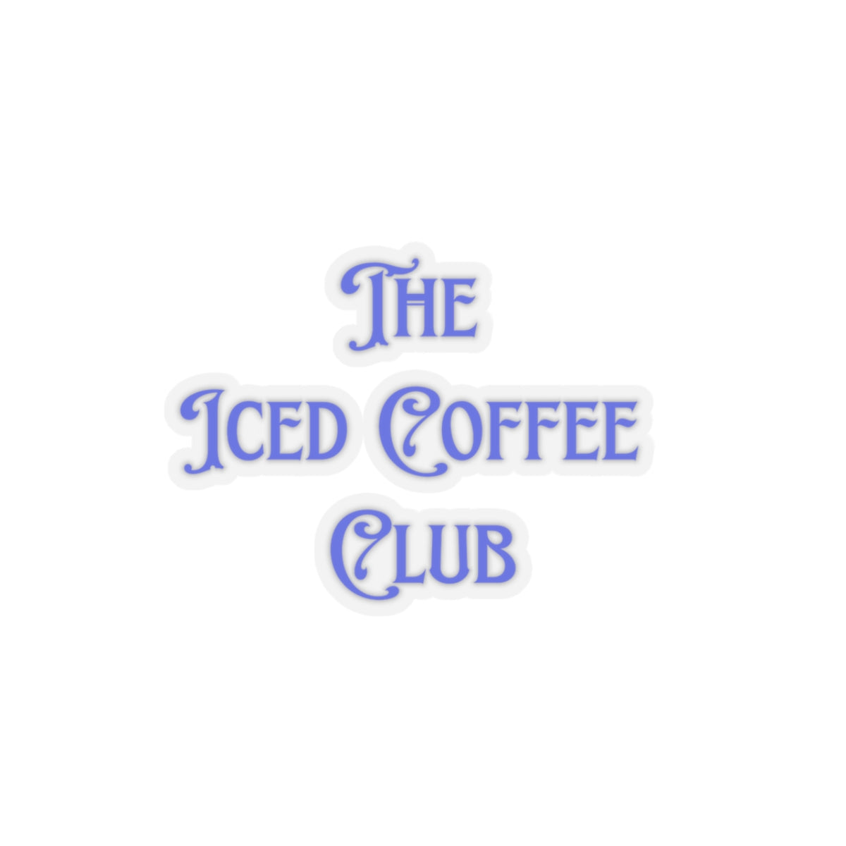 The Iced Coffee Club Blue Sticker