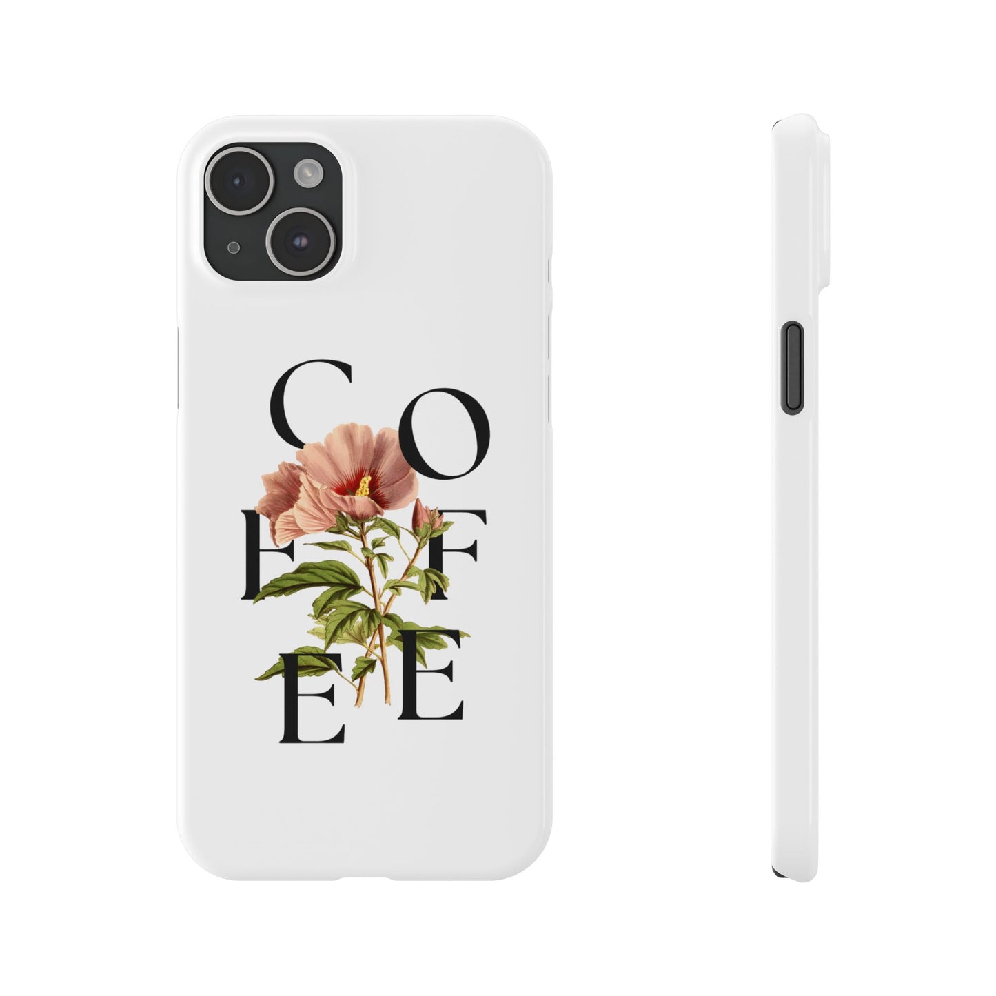 Coffee Florals Slim Phone Case