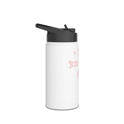 Iced Coffee Club Stainless Steel Water Bottle, Standard Lid