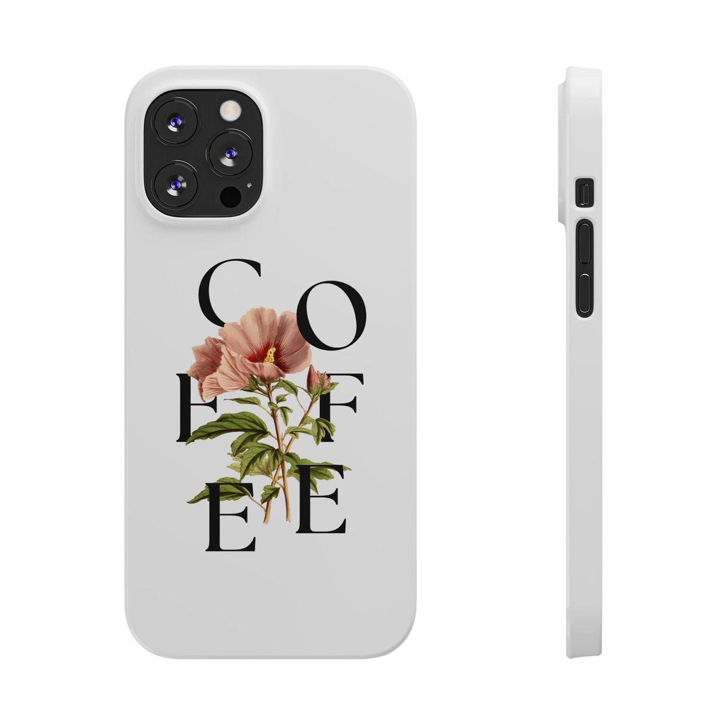 Coffee Florals Slim Phone Case