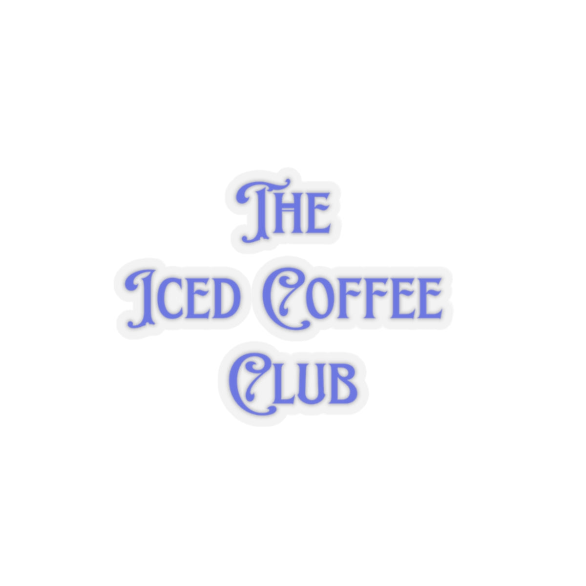 The Iced Coffee Club Blue Sticker