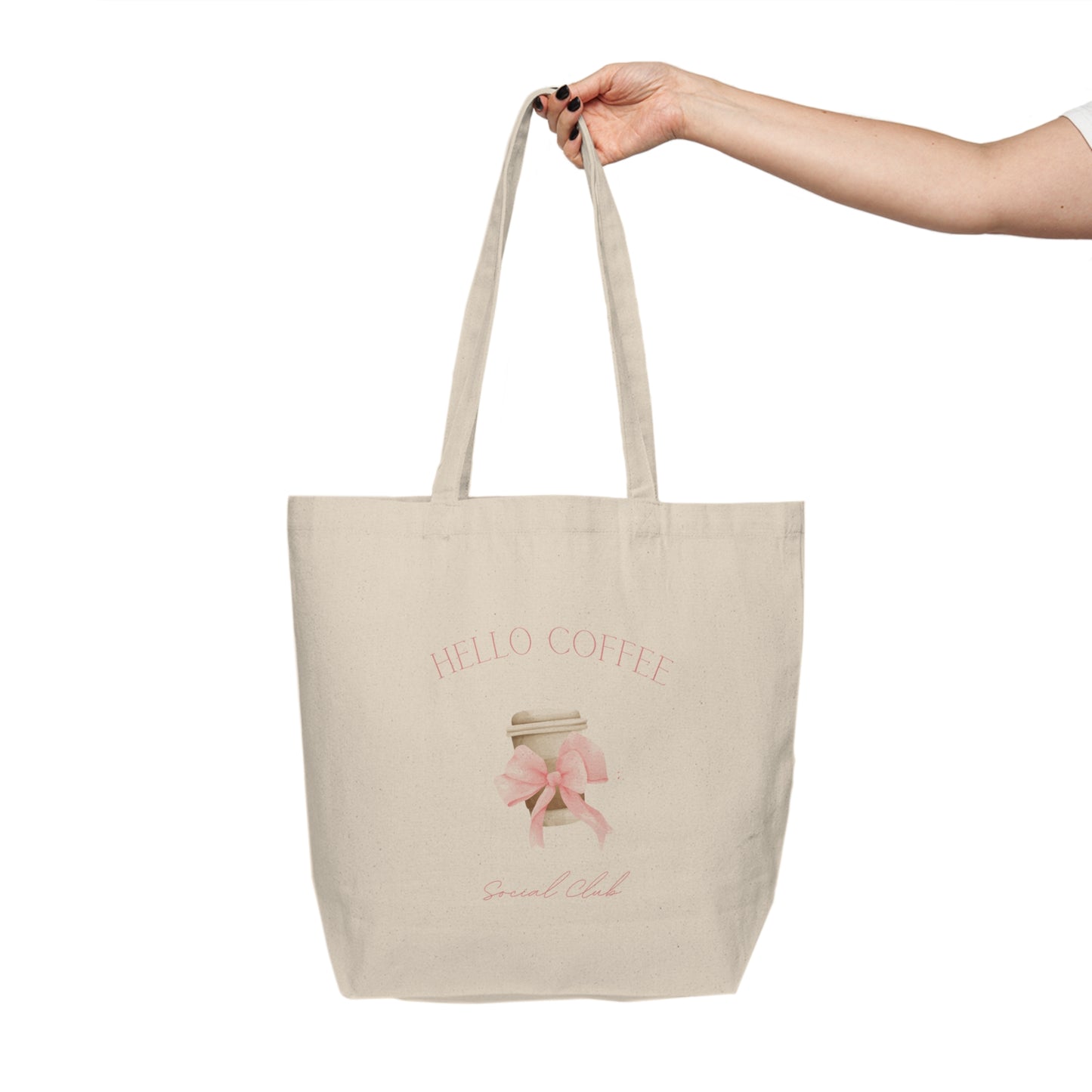 Hello Coffee Bows Tote