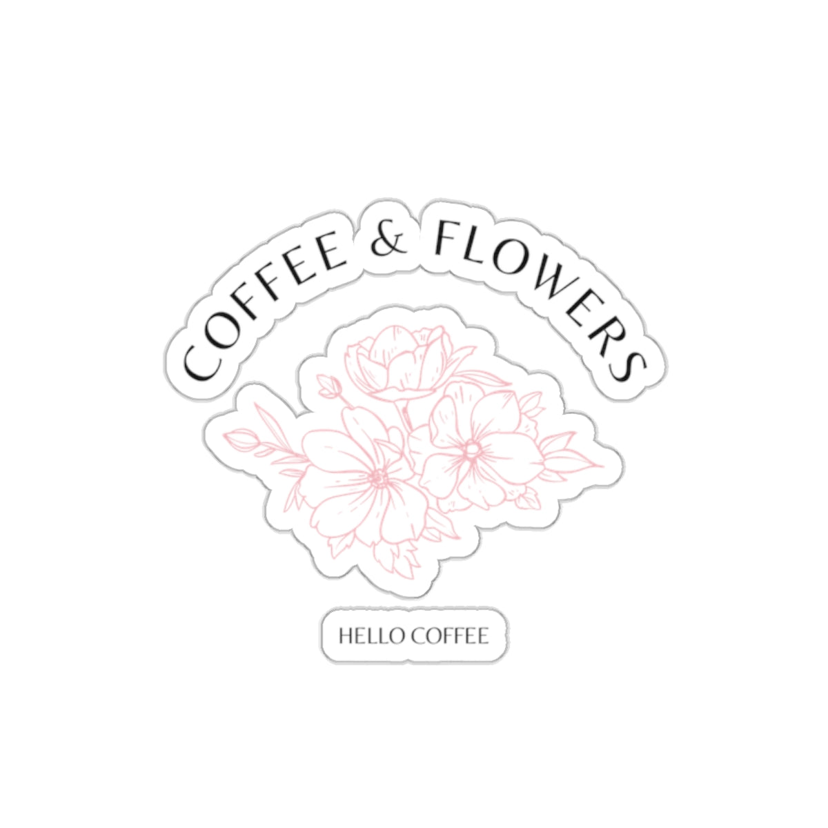 Coffee & Flowers Florals Sticker