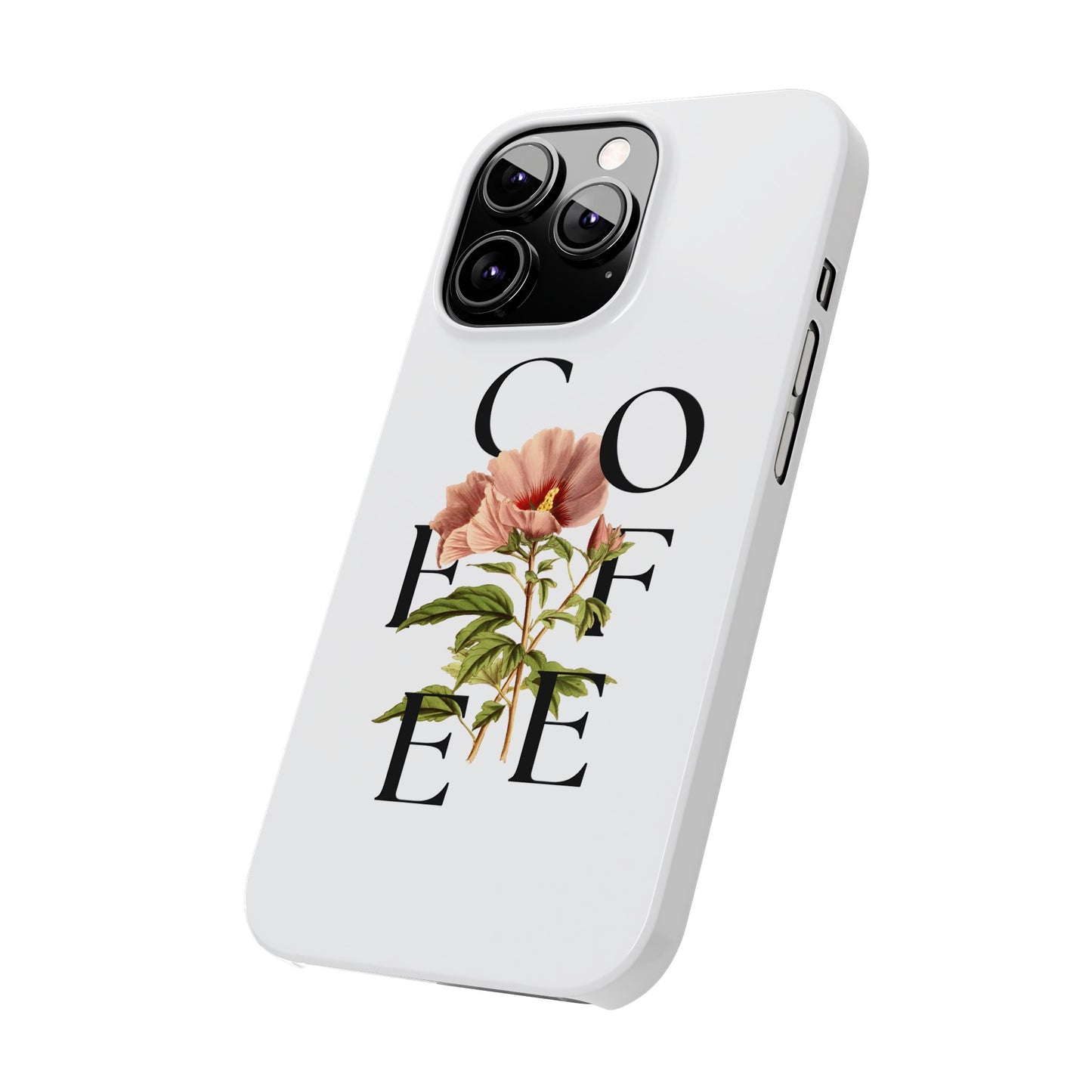 Coffee Florals Slim Phone Case