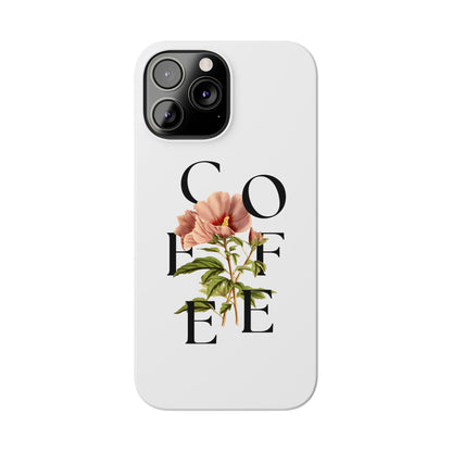 Coffee Florals Slim Phone Case