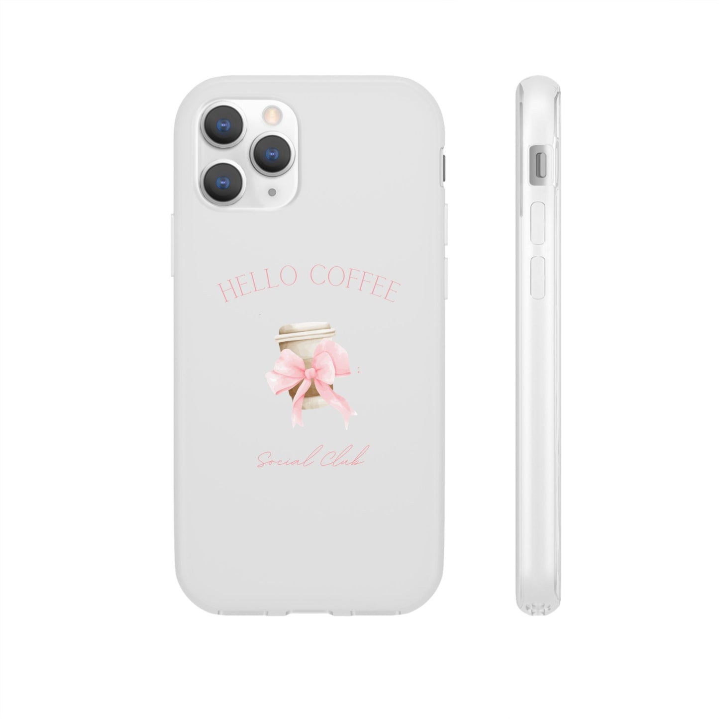 Hello Coffee Bows Flexi Case