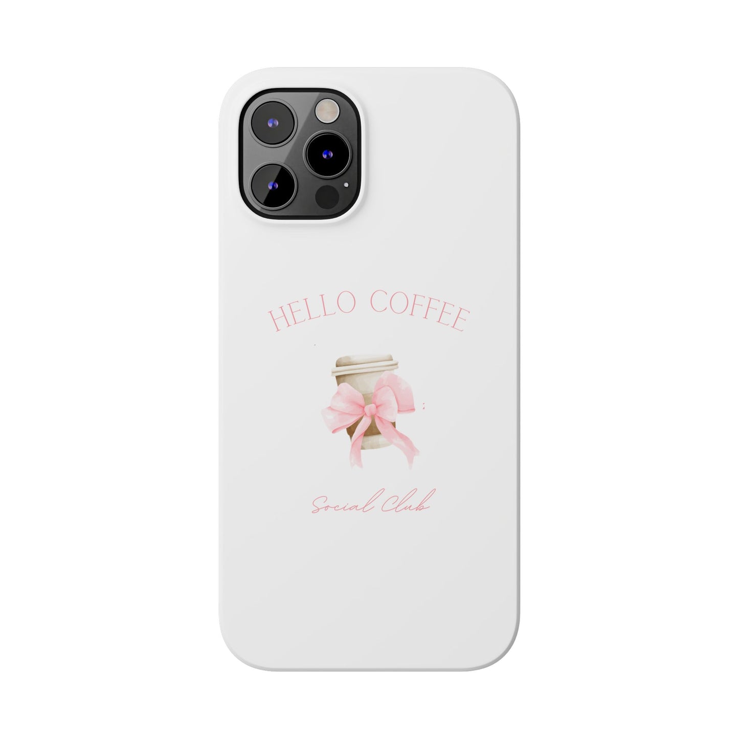 Hello Coffee Bows Slim Phone Case