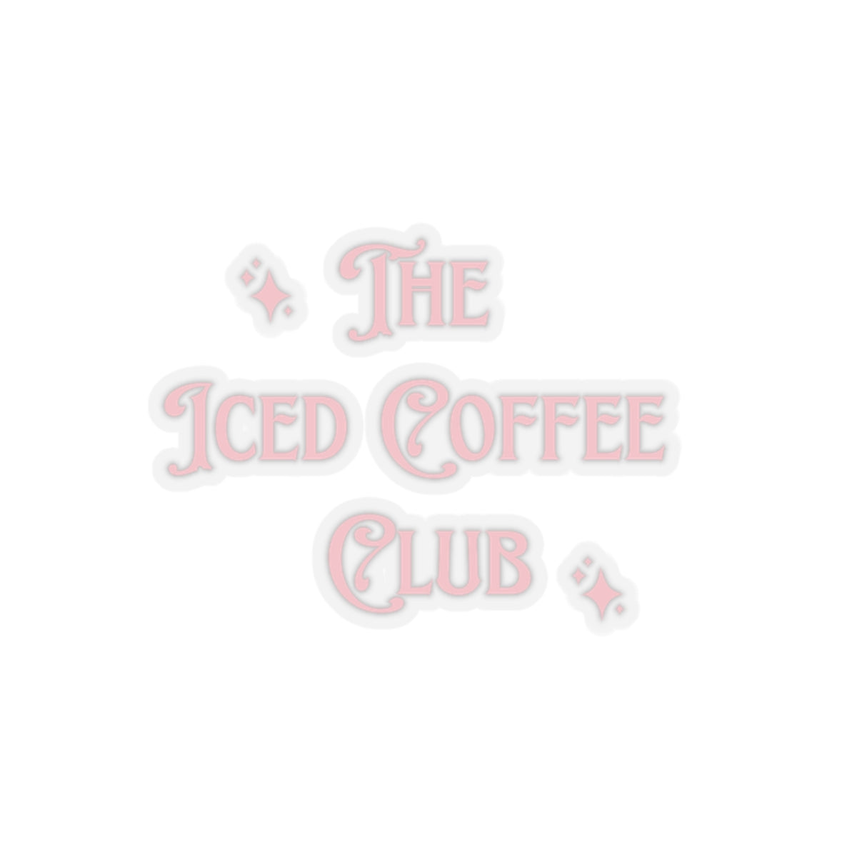 Iced Coffee Club Pink Sticker