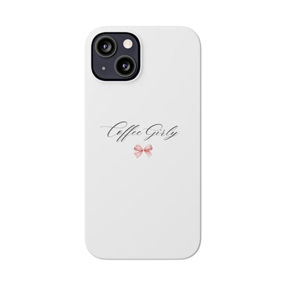 Coffee Girl Bow Slim Phone Case