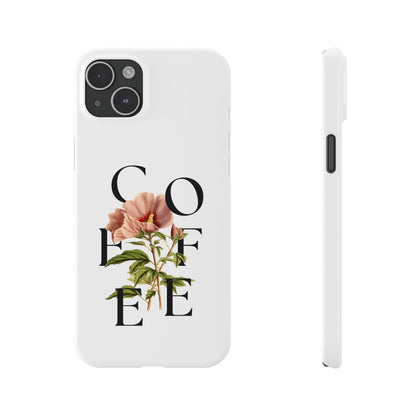 Coffee Florals Slim Phone Case