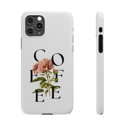 Coffee Florals Slim Phone Case