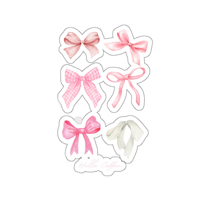 Hello Coffee Bows Sticker