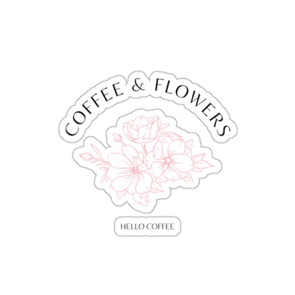 Coffee & Flowers Florals Sticker