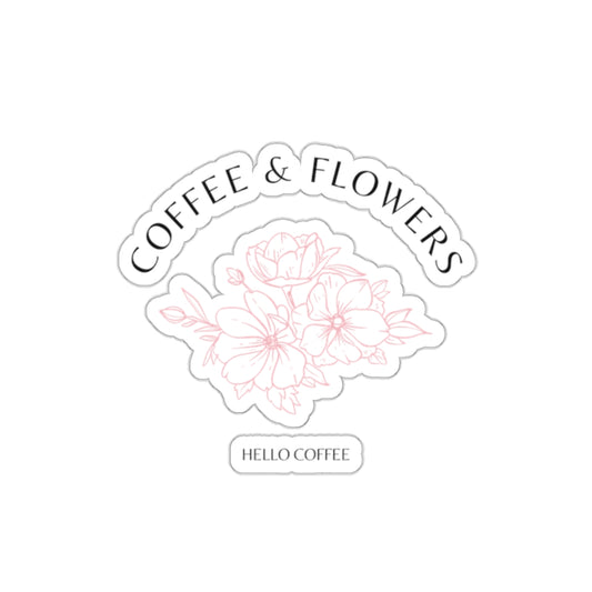 Coffee & Flowers Florals Sticker