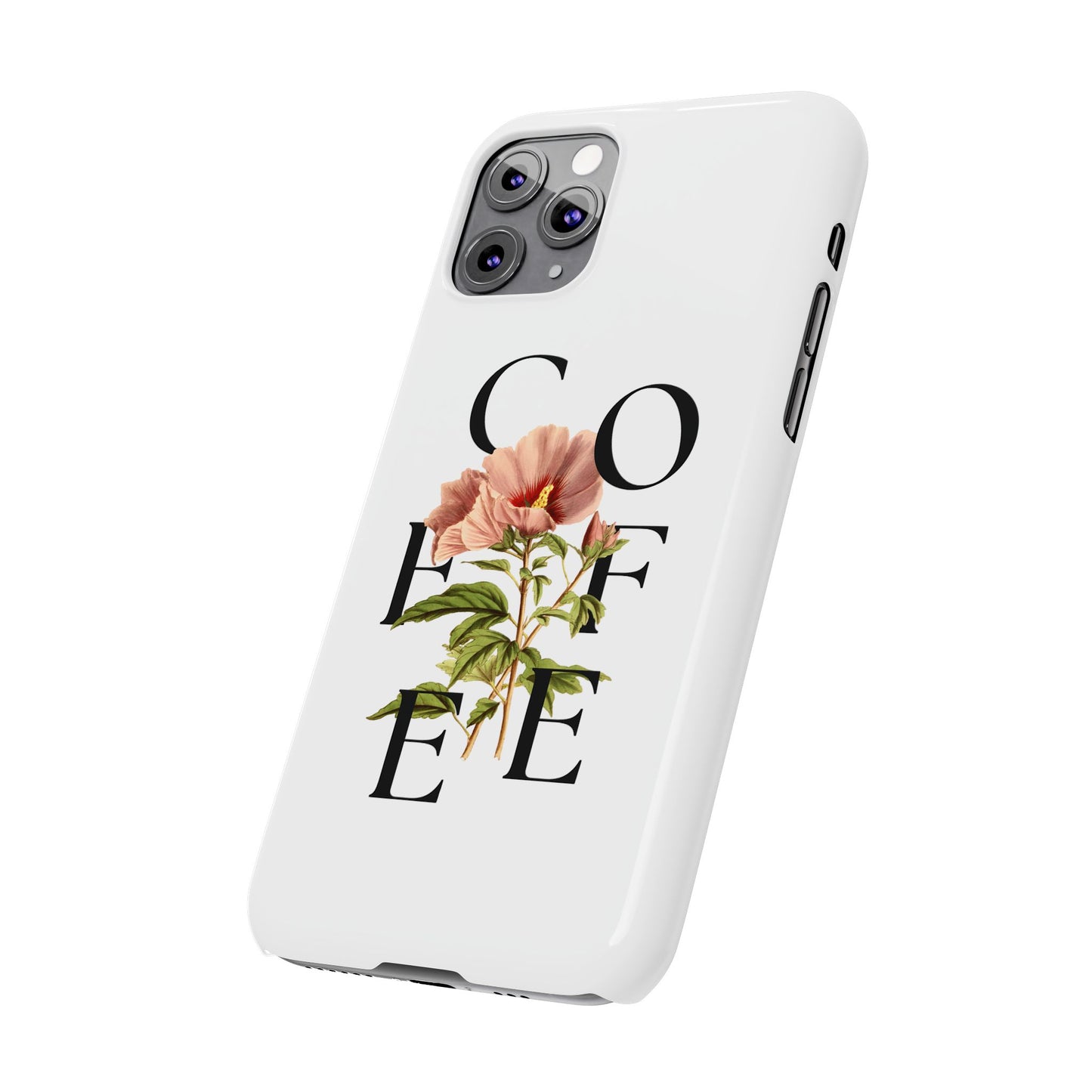 Coffee Florals Slim Phone Case