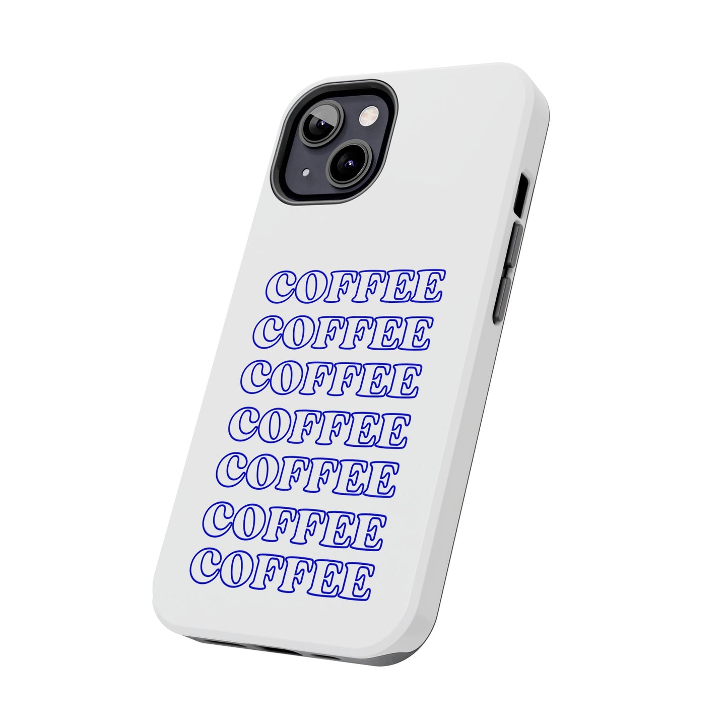 Coffee Repeating Blue Tough Phone Case