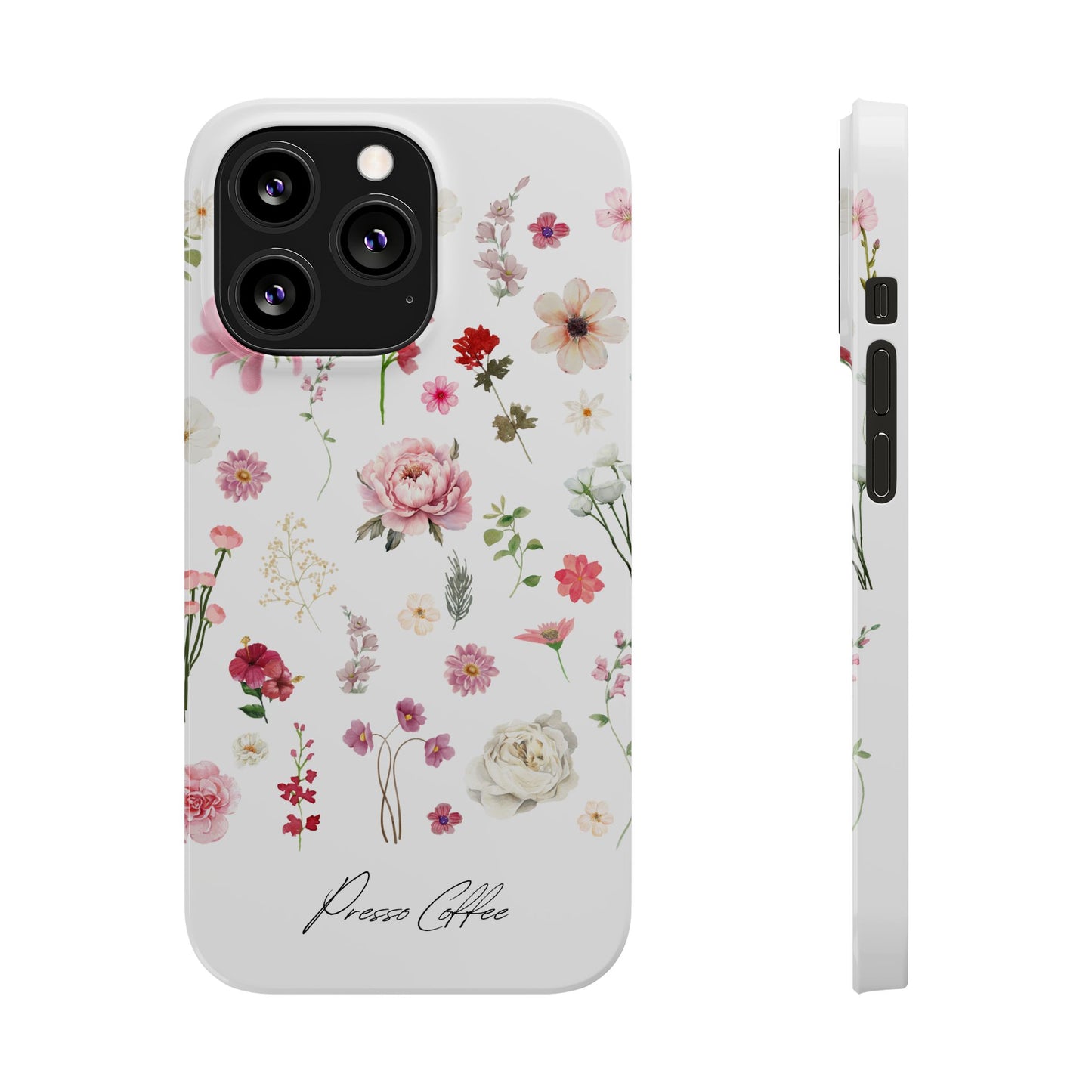 Presso Coffee Florals Slim Phone Case