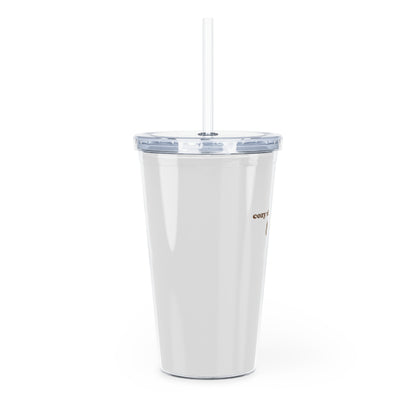 Cozy Vibes Only Plastic Tumbler w/ Straw