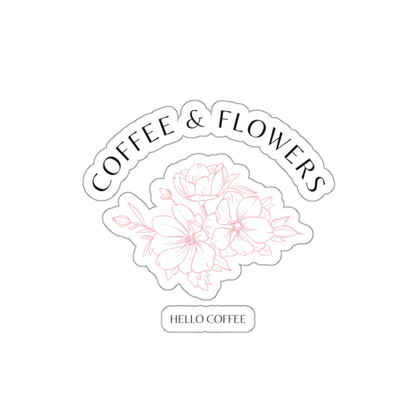 Coffee & Flowers Florals Sticker