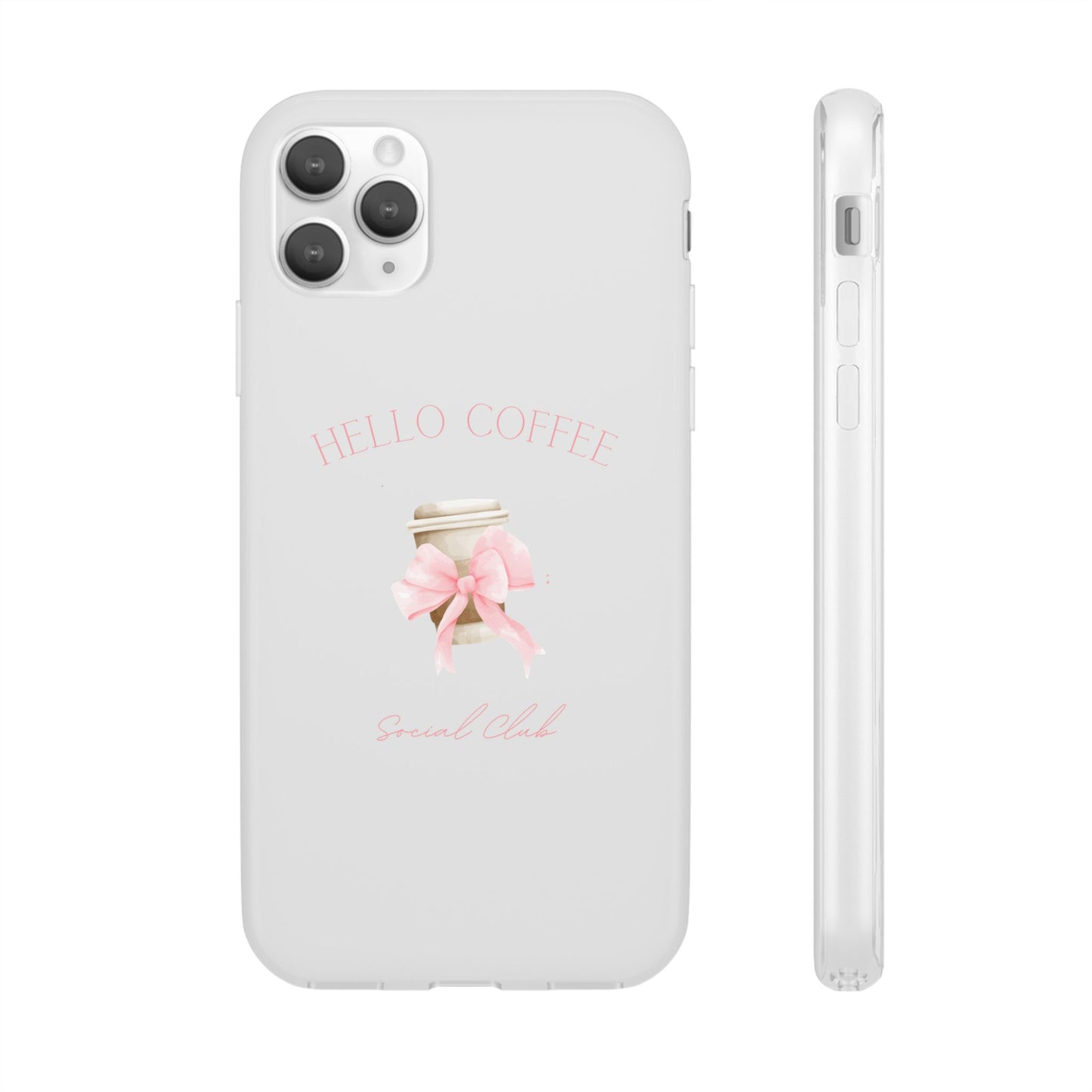 Hello Coffee Bows Flexi Case