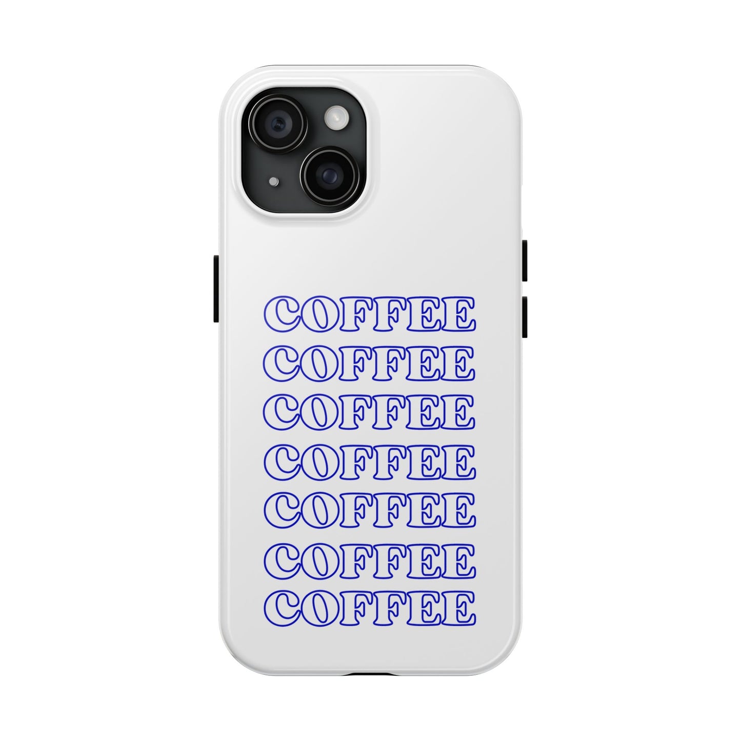 Coffee Repeating Blue Tough Phone Case